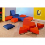 Sitzelemente-Set, bestehend aus  9 Elementen und 5 Kissen, 